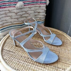 Stuart Weitzman Mariposa Periwinkle Strappy Heels Sandals Women’s Size 9.5